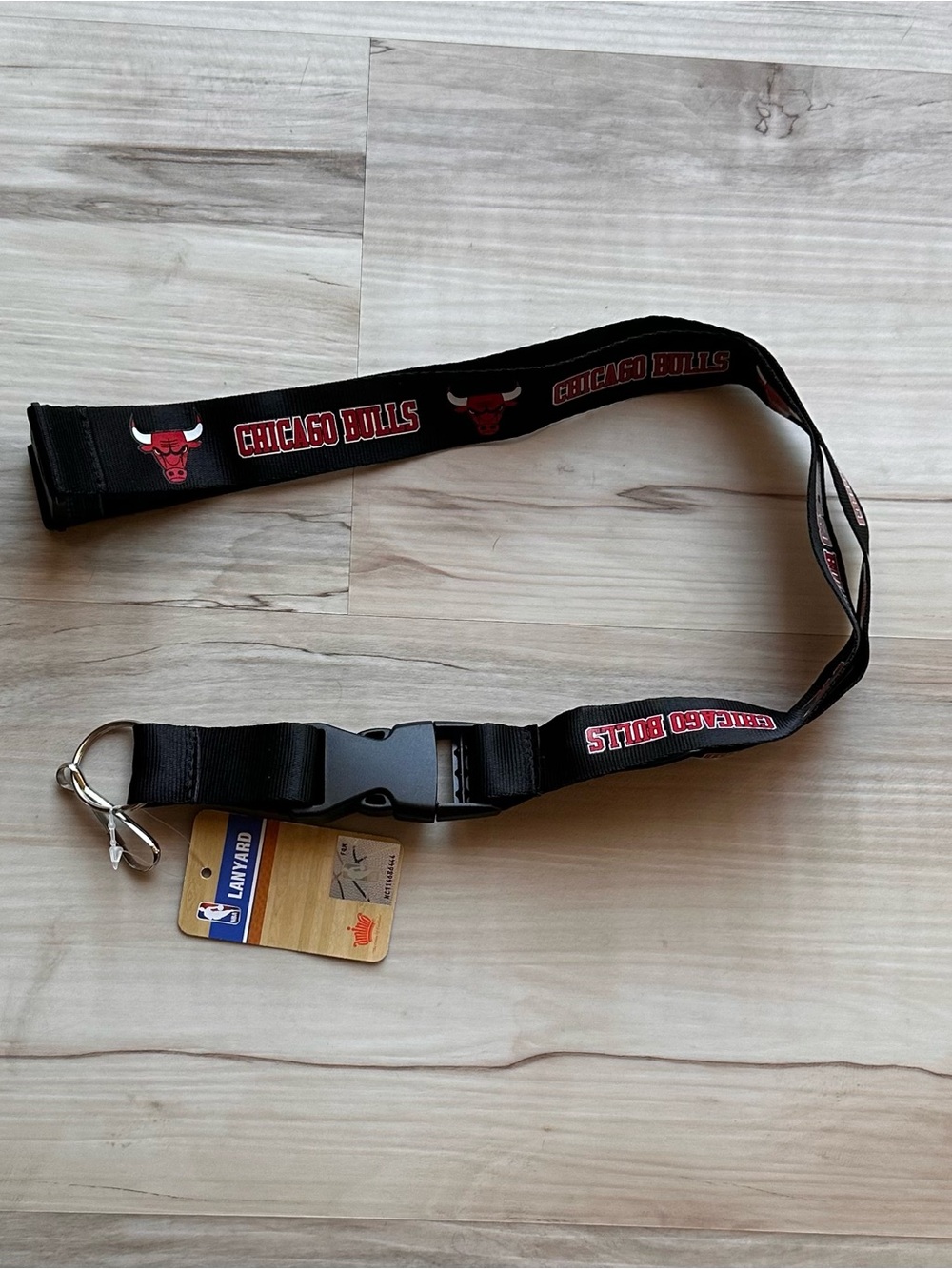 NBA Chicago Bulls Black and Red Lanyard